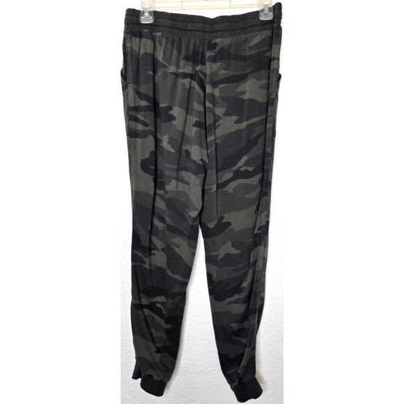 Splendid Women Jogger Pants Small Green Camouflage Soft Pull On Drawstring Waist - Picture 7 of 11